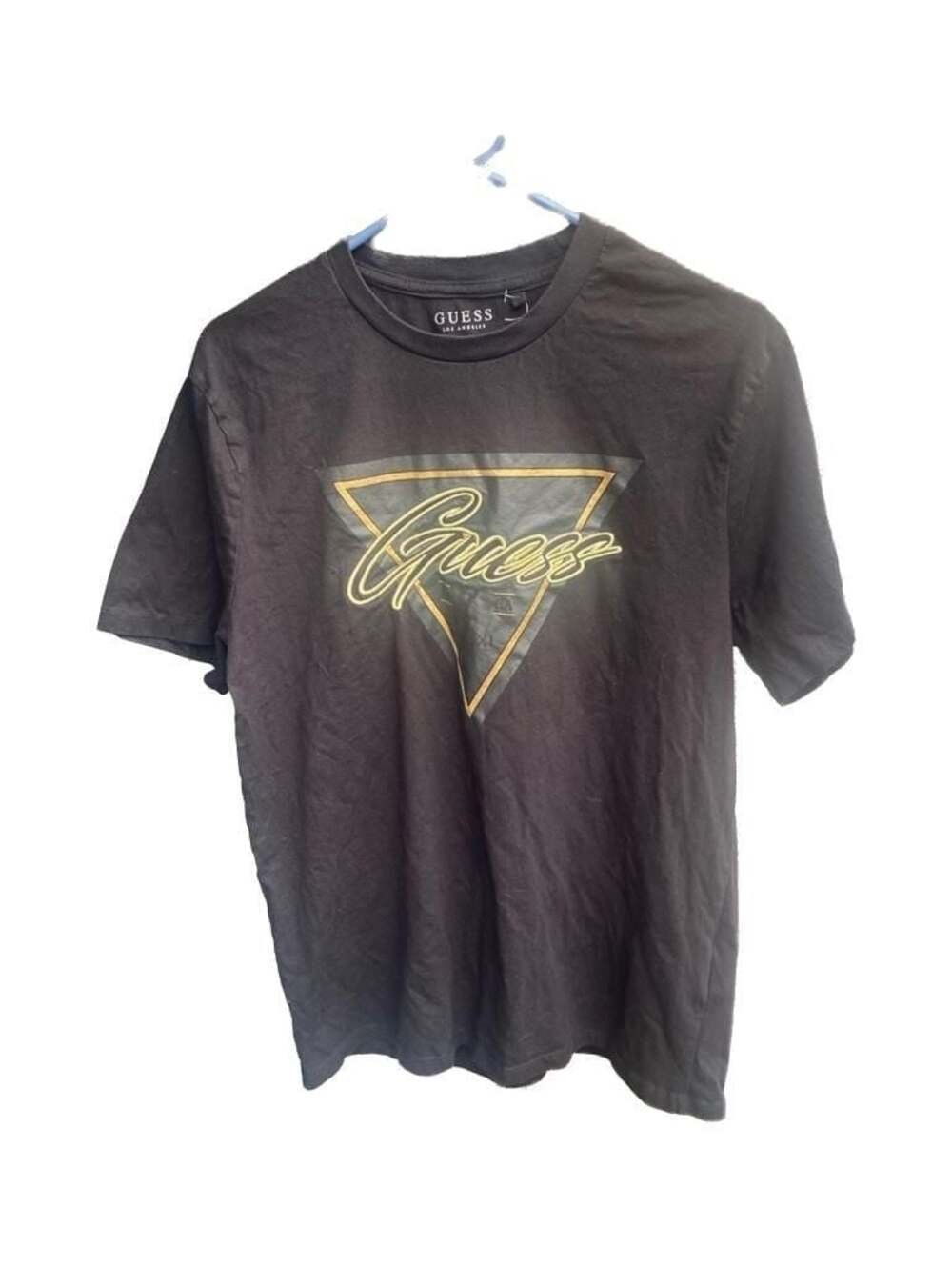 Guess Los Angeles Black Gold Logo Graphic T-Shirt Size XL